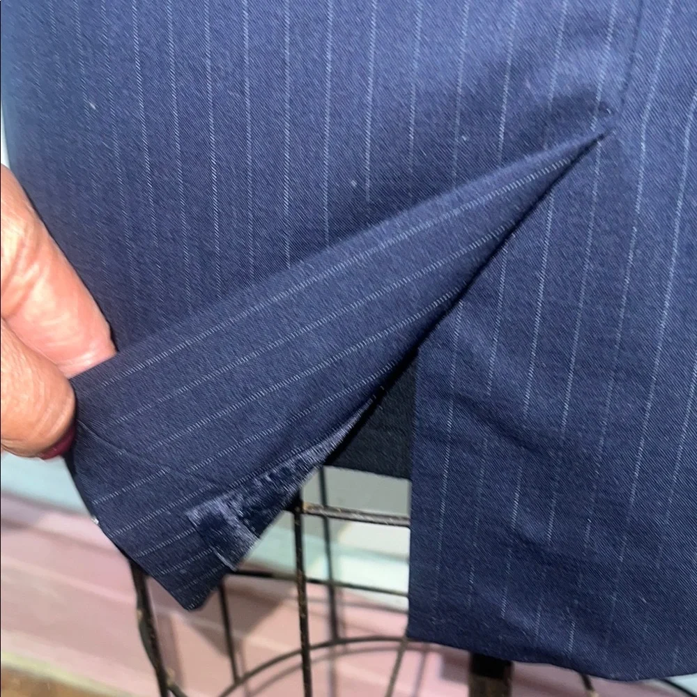 J. Crew Blue Sheath Dress Flutter Sleeves Crew Neck - Picture 13 of 15